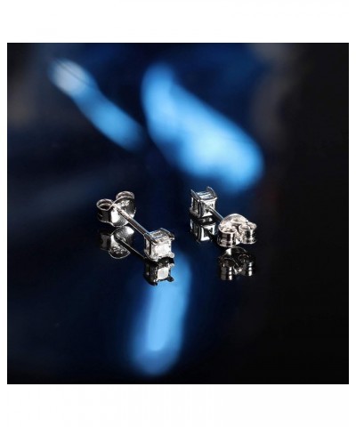 3 Pairs 925 Sterling Silver Cartilage Stud Earrings for Women Men Austrian Crystals Tiny Stud Earrings Set 3MM Silver Tone $1...