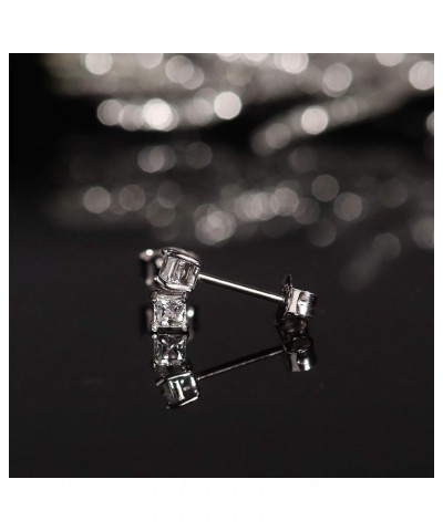 3 Pairs 925 Sterling Silver Cartilage Stud Earrings for Women Men Austrian Crystals Tiny Stud Earrings Set 3MM Silver Tone $1...