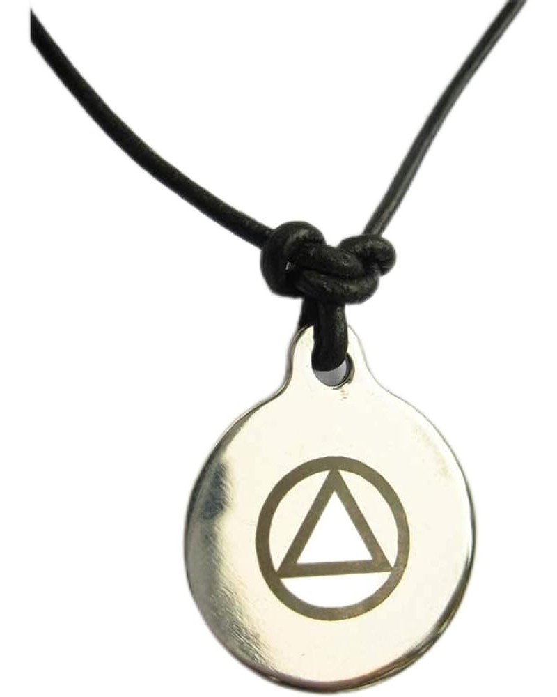 AA Alcoholics Anonymous Leather Necklace 16.0 Inches $13.20 Necklaces