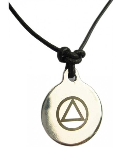 AA Alcoholics Anonymous Leather Necklace 16.0 Inches $13.20 Necklaces