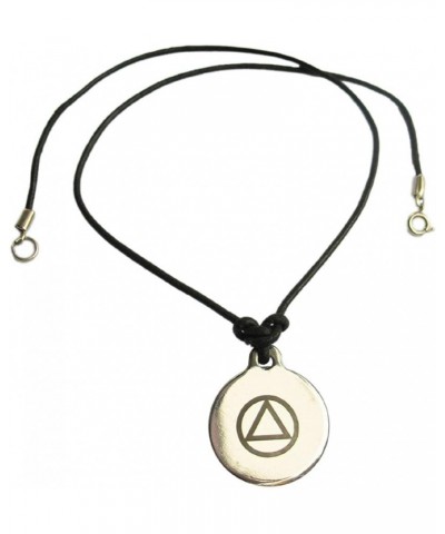 AA Alcoholics Anonymous Leather Necklace 16.0 Inches $13.20 Necklaces