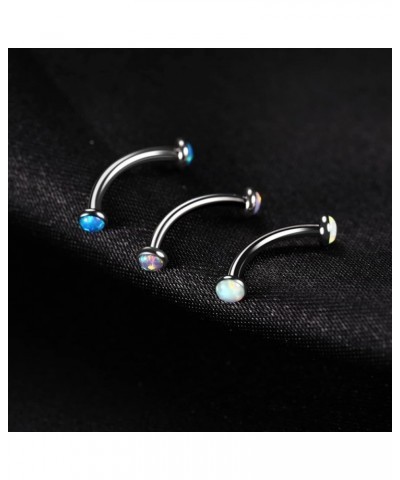 G23 Titanium Eyebrow Piercing Jewelry Eyebrow Rings Curved Barbell 16G Eyebrow Belly Button Ring Navel Rings Rook Daith Earri...