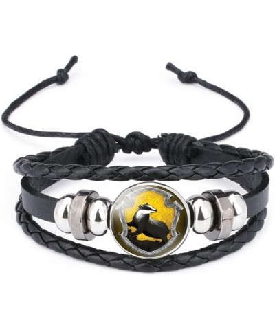 Badger Bracelet Beaded Hand Leather Badger Bracelet Friendship Bracelet Gift Black $7.79 Bracelets