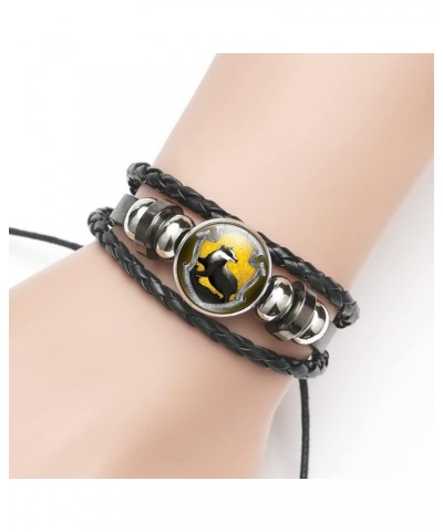 Badger Bracelet Beaded Hand Leather Badger Bracelet Friendship Bracelet Gift Black $7.79 Bracelets