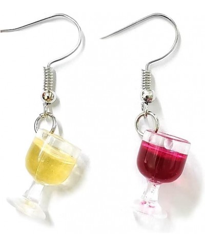 Acrylic 3d Simulation Wine Glass Dangle Earrings For Women Girls Miniature Beer Champagne Whiskey Earrings Cute Food Juice Cr...