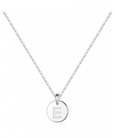 Easter Gifts for Girls - S925 Sterling Silver Initial Necklaces for Girls Women, Sterling Silver Disc Initial Pendant Gold/Ro...