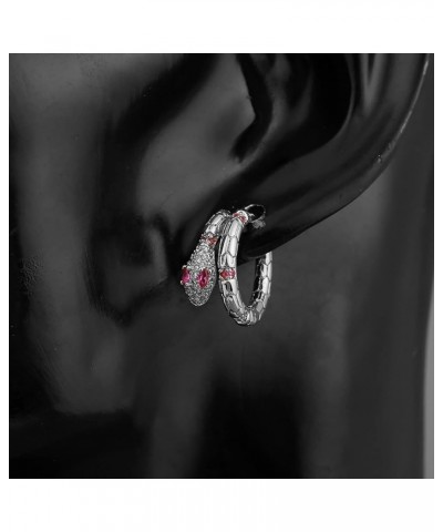 Silvery Snake Earrings for Women Small Huggie Hoops Snake Earrings CZ Zircon Hypoallergenic Earrings Snake Jewelry Gift for W...