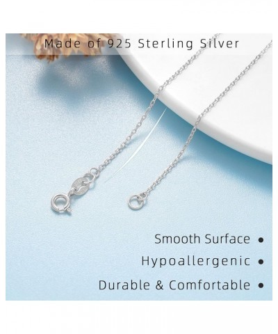 925 Sterling Silver Necklace Chain for Women Dainty 1.1mm Silver Chain Necklace Sturdy Spring-Ring Clasp 16/18/20/22/24/26 In...