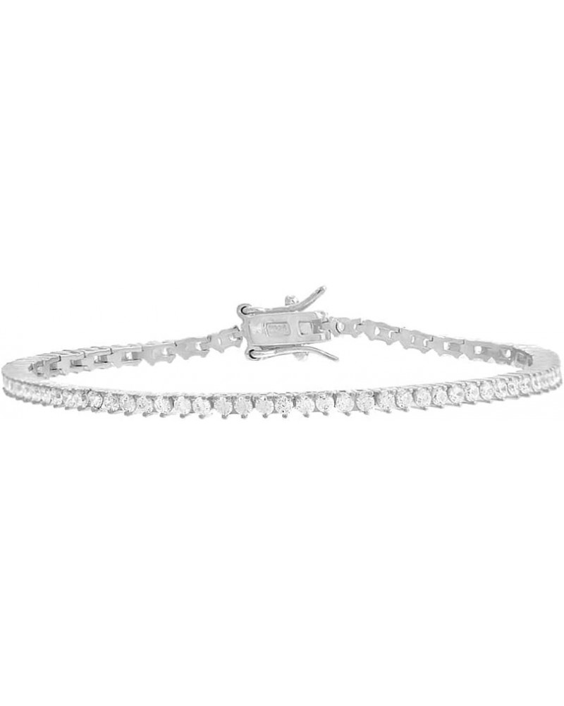 ADINA EDEN 14K Gold Plated Cubic Zirconia Tennis Bracelets For Women, Sterling Silver Gold Bracelets 6.75 Inch Bracelets Whit...