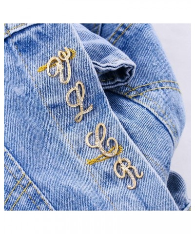 Initial Letter Brooch Pin Small Lapel Pin Tie Tack Name Personalized Gifts for Girls Women Men Boy Gold A-Z O $7.19 Brooches ...