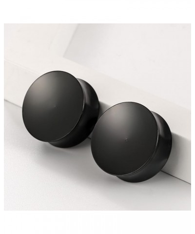 2PCS Simple Concave Ear Plugs Tunels Gauges for Stretched Ears, Hypoallergenic 316 Stainless Steel Gauges Plugs Tunnels for E...