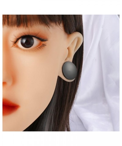 2PCS Simple Concave Ear Plugs Tunels Gauges for Stretched Ears, Hypoallergenic 316 Stainless Steel Gauges Plugs Tunnels for E...