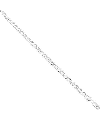 2mm-10mm Solid .925 Sterling Silver Italian Mariner Link Bracelet 9.0 Inches 5.3mm Bracelet $22.05 Anklets