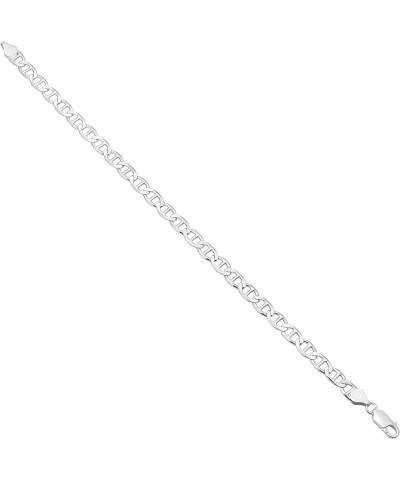 2mm-10mm Solid .925 Sterling Silver Italian Mariner Link Bracelet 9.0 Inches 5.3mm Bracelet $22.05 Anklets