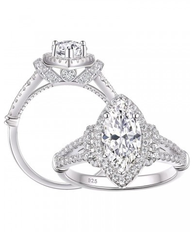 SHELOVES Marquise Cut White Cubic Zirconia CZ Engagement Rings for Women 925 Sterling Silver Sz 5-10 $17.64 Rings