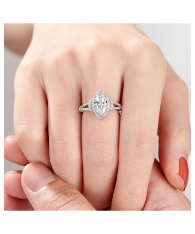 SHELOVES Marquise Cut White Cubic Zirconia CZ Engagement Rings for Women 925 Sterling Silver Sz 5-10 $17.64 Rings