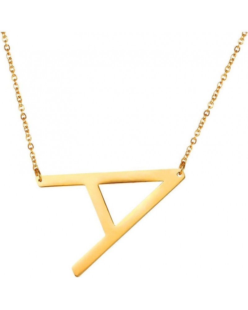 Alphabet Initial Jewelry Women Girls Necklace with Letter A to Z Stainless Steel / 18K Gold Plated CZ Crystal or Statement Si...