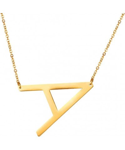 Alphabet Initial Jewelry Women Girls Necklace with Letter A to Z Stainless Steel / 18K Gold Plated CZ Crystal or Statement Si...