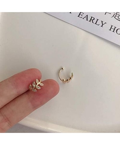 Ear Cuffs S925 Sterling Silver 18K Gold Plated Leaf Non Piercing Ear Clip Cuff Wrap Earrings Hypoallergenic Earring for Women...