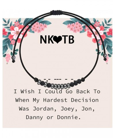 Band Fans Gift My Hardest Decision Was Jordan Joey Jon Danny or Donnie Secret Message Morse Code Bracelet NKOTB $10.54 Bracelets