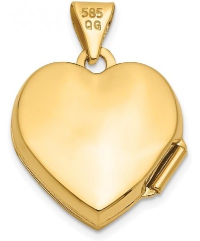 14k Yellow Gold I Love You Heart Locket 0.67g for Women $79.49 Necklaces