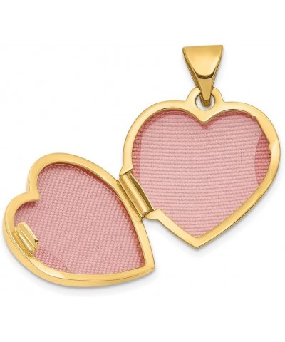 14k Yellow Gold I Love You Heart Locket 0.67g for Women $79.49 Necklaces