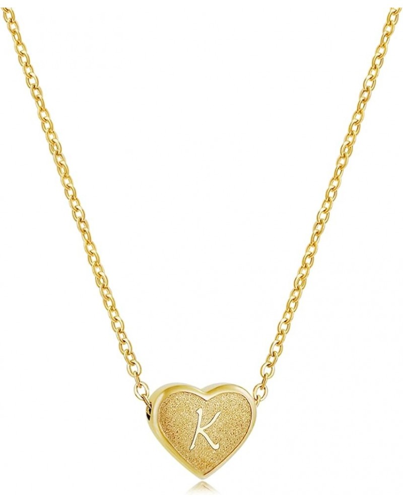 Heart Initial Necklaces For Girls Gold Letter Necklace For Women Silver Initial Necklaces For Kids Jewelry For Girls Gifts Go...