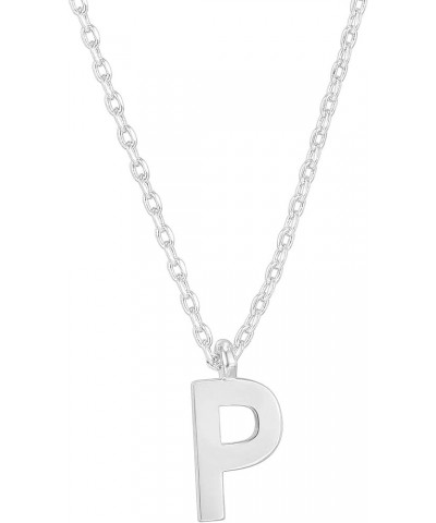 14K Gold Plated Initial Necklace | Letter Necklaces for Women White Gold P $10.59 Necklaces