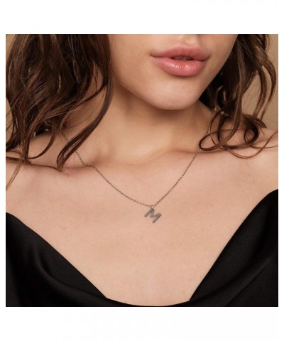 14K Gold Plated Initial Necklace | Letter Necklaces for Women White Gold P $10.59 Necklaces