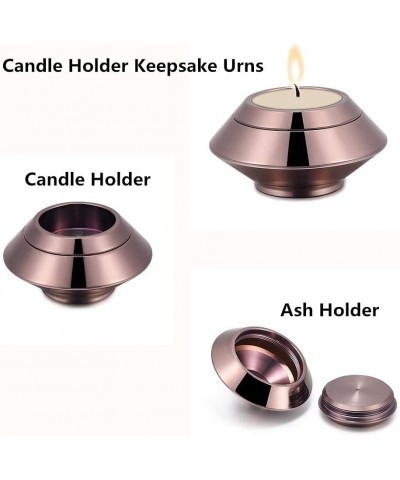 Cremation Urn for Human Ashes Stainless Steel Candle Ash Holder Keepsake Urn for Ashes Candlestick Mini Funeral Urns for Pet ...