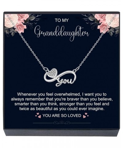 Granddaughter Gifts, Heart Infinity Pendant Necklace Gifts for Girls, Teens, Tweens, Women, Adults, Granddaughter Jewelry Gif...