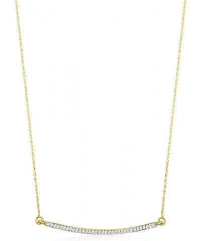 by Ross-Simons 0.10 ct. t.w. Diamond Curved Bar Necklace in 14kt Yellow Gold 20.0 Inches $162.00 Necklaces