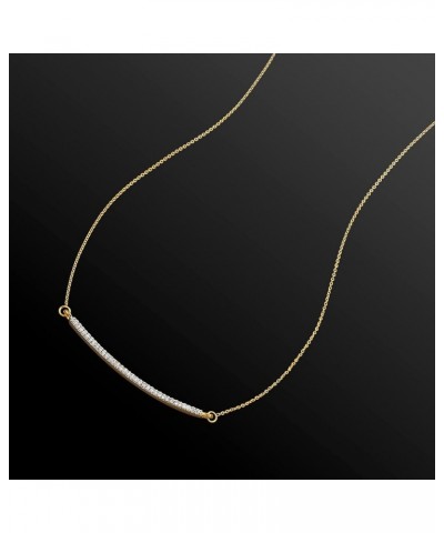 by Ross-Simons 0.10 ct. t.w. Diamond Curved Bar Necklace in 14kt Yellow Gold 20.0 Inches $162.00 Necklaces