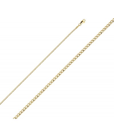 14K Hollow Gold Cuban Link Curb Chains (Select Options) 18 Inches Yellow Gold $124.20 Necklaces