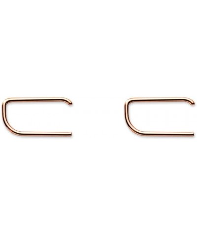 Minimalist Staple Line Cuff Hoop Earrings Sterling Silver for Women Girls Fashion Personalise Ear Piercing Climber Earring 2n...