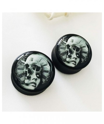 Wood Ear Gauges Plugs Double Flared Saddle Plugs Ear Stretcher Expander Skull Plugs Piercing Jewelry 00g (10mm) $11.20 Body J...