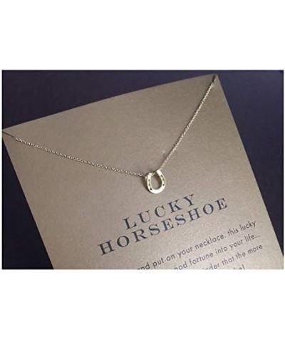 Friendship Anchor Compass Necklace Good Luck Elephant Pendant Chain Necklace with Message Card Gift Card Silver Horseshoe $7....