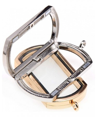 Magnetic Rectangle Glass Window Floating Locket Pendant Necklace Gun Black $7.79 Necklaces