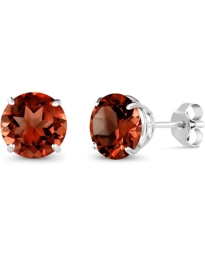 10K White Gold Round 7MM Gemstone Birthstone Stud Earrings For Women Garnet, January $32.55 Others