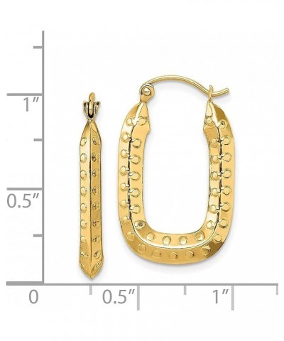 14K Yellow Gold Rectangle Hoop Earrings 14K Yellow Gold - 27mm $61.21 Earrings