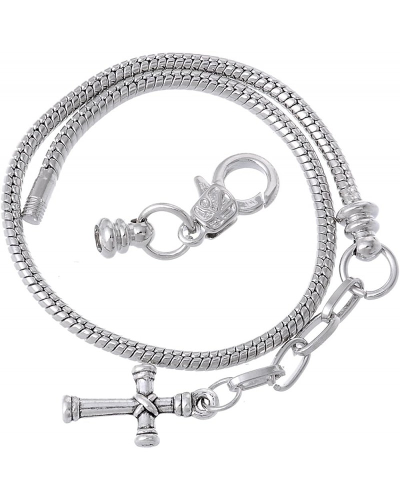 10pcs 9" Lobster Clasp Heart Lock Pendant Snake Chain European Charm Bracelet Silver Tone 18 CM Model 102 Silver $12.31 Brace...