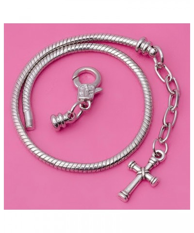 10pcs 9" Lobster Clasp Heart Lock Pendant Snake Chain European Charm Bracelet Silver Tone 18 CM Model 102 Silver $12.31 Brace...