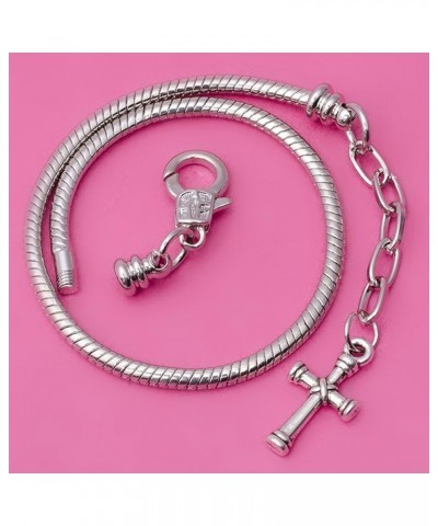 10pcs 9" Lobster Clasp Heart Lock Pendant Snake Chain European Charm Bracelet Silver Tone 18 CM Model 102 Silver $12.31 Brace...