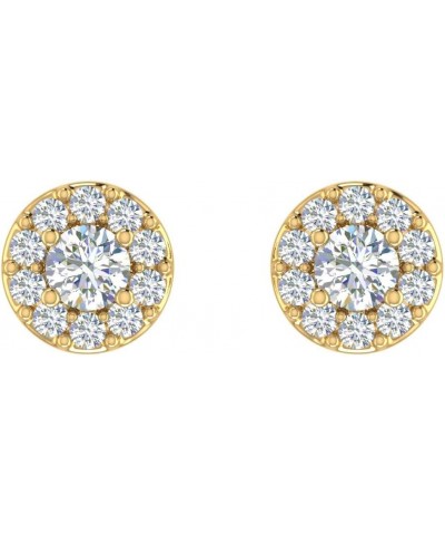 1/4 Carat Diamond Halo Stud Earrings in 10K Gold Yellow Gold $59.40 Earrings