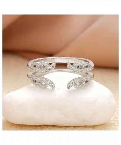 Ring Enhancer for Engagement Rings Vintage Guard Wrap Wedding Band for Women 925 Sterling Silver AAAAA Cz Size 5-10 $18.90 Rings