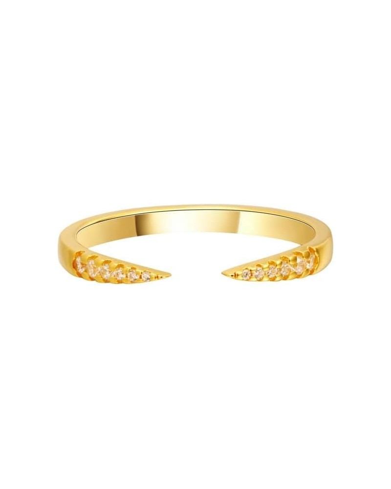 Dainty Open Band Stackable 18k Gold CZ Diamond Ring for Women Gift for Her 8 04-Jessie Duo $11.59 Rings