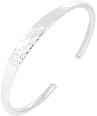 Womens Hammered Bangle 925 Sterling Silver Bangle Bracelet for Ladies and Girls $39.48 Bracelets