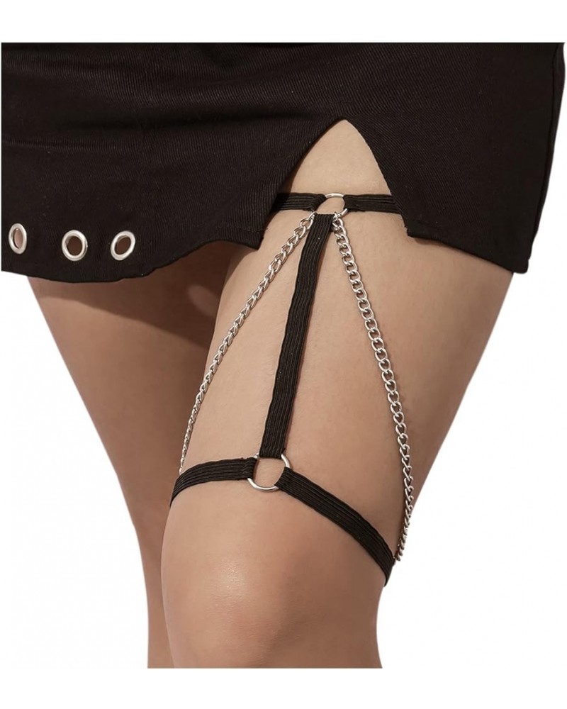 Leg Garter Belt Sexy Thigh Chains Body Chain Bikini Thigh Jewelry Party Beach Body Jewelry for Women and Girls (Silver) color...