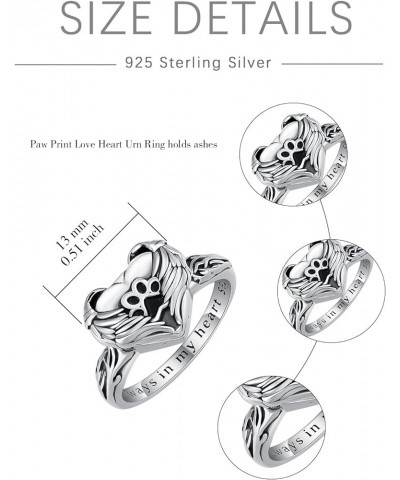 Sterling Silver Urn Rings Jewelry for Ashes of Loved Ones Bee/Owl/Evil Eye/Rose Cremation Jewelry for Ashes Always in My Hear...