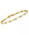 0.10 ct. t.w. Diamond Station Bracelet in 18kt Gold Over Sterling 8.5 Inches $64.40 Bracelets